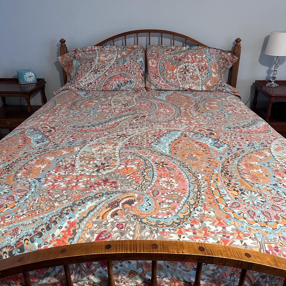 Pottery Barn "Paloma Paisley" King Duvet Cover & 2 King Shams